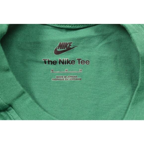 Nike The Nike Tee Men's Regular Size M Green Cotton T-Shirt Swoosh - Picture 7 of 8